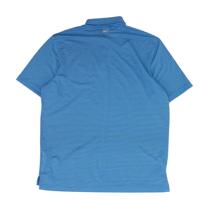Blue Striped Short Sleeve Polo