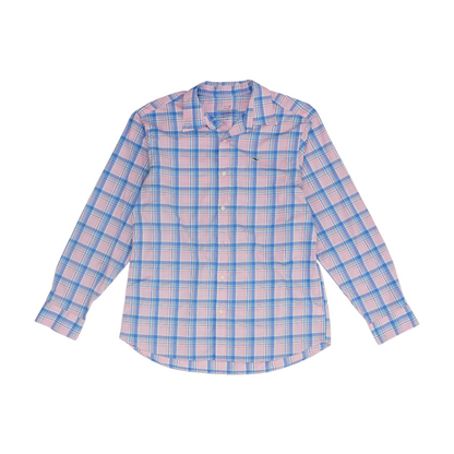 Pink Plaid Long Sleeve Button Down