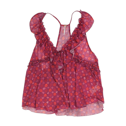 Magenta Floral Blouse