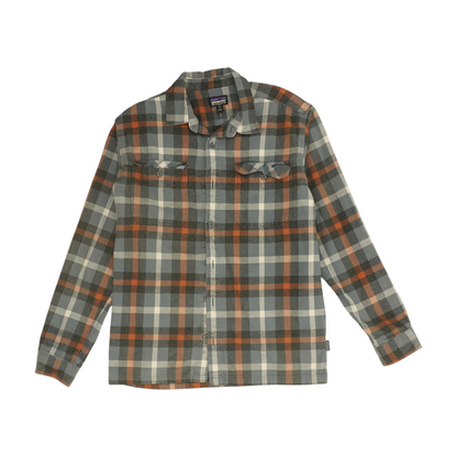 Gray Plaid Flannel Button Down