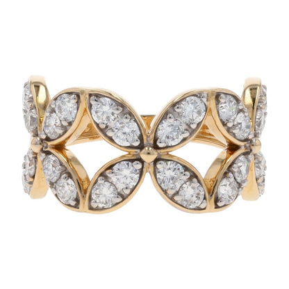 1 1/2 Ct 14K Gold Lab Grown Diamond Clover Cocktail Ring