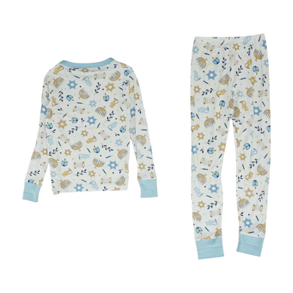 White Print Pajama Set