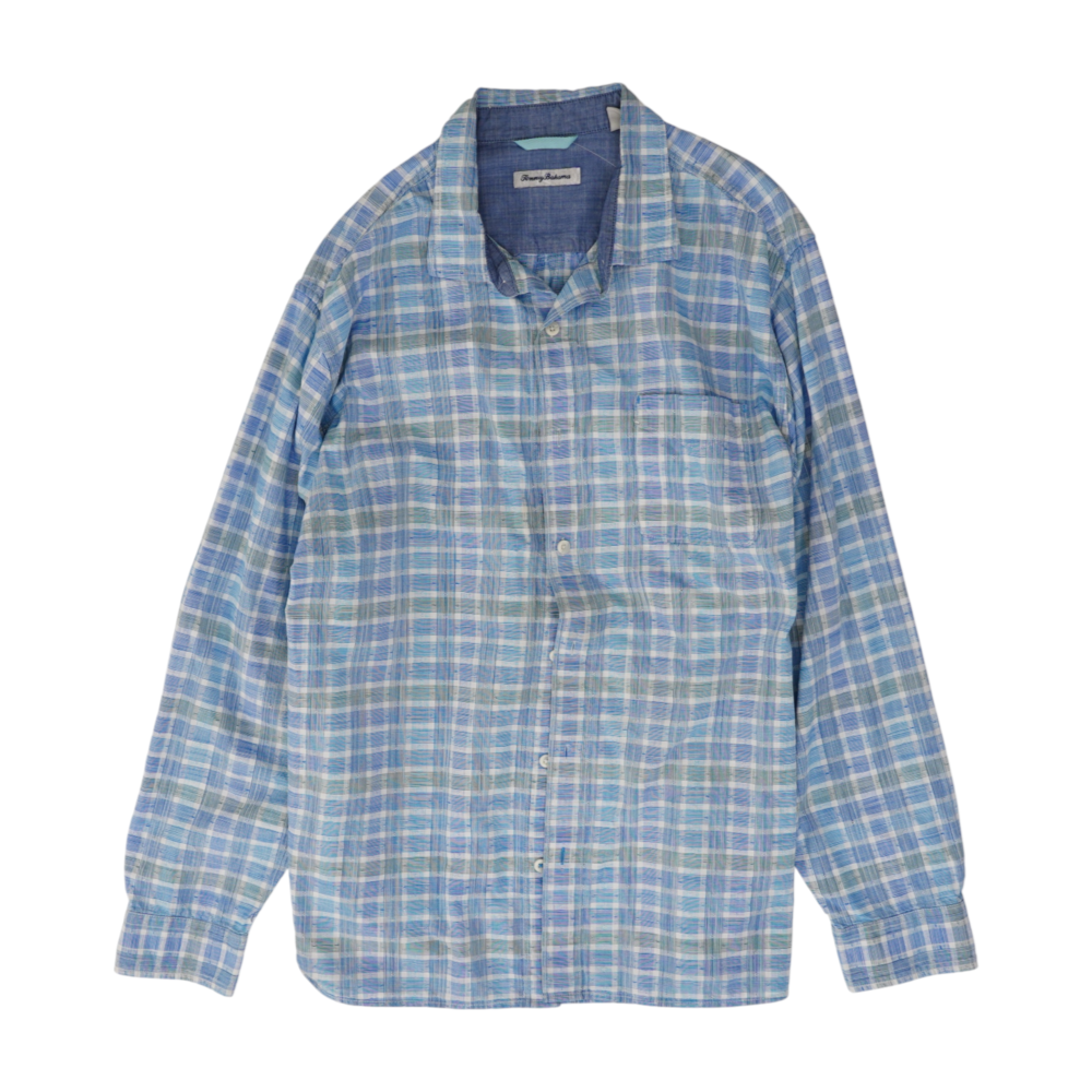 Black Plaid Long Sleeve Button Down