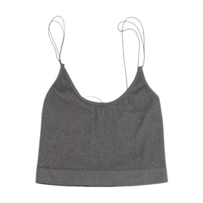 Gray Cropped Blouse