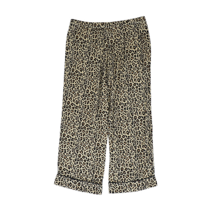 Beige Animal Print Pajama Bottom