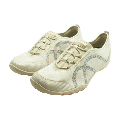 Beige Low Top Athletic Shoes