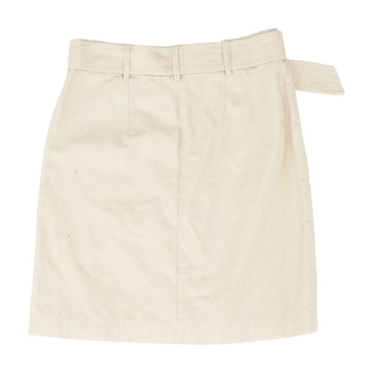 Khaki Solid Mini Skirt