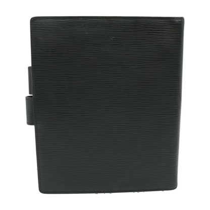Black Epi Leather Ring Agenda Cover