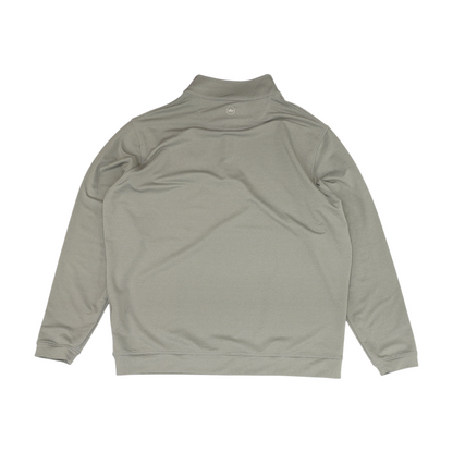 Gray Solid 1/4 Zip Pullover