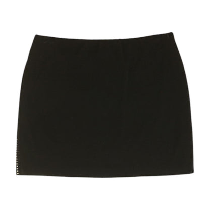 Black Solid Mini Skirt