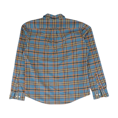 Blue Plaid Long Sleeve Button Down