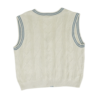 Beige Solid Vest