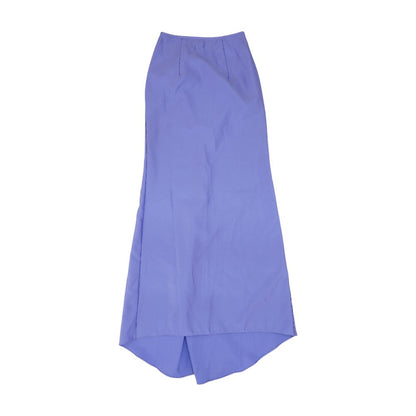 Purple Solid Maxi Skirt