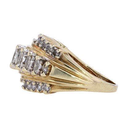 2 1/2 ctw 14K Yellow Gold Diamond Statement Ring