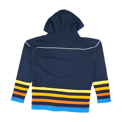 Navy Abstract Hoodie Pullover