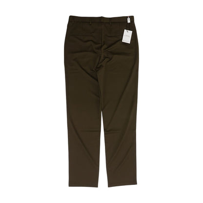 Brown Solid Dress Pants