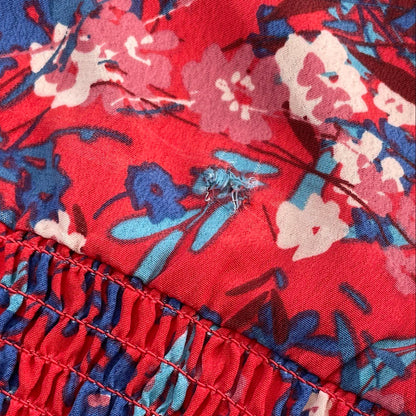Red Floral Blouse