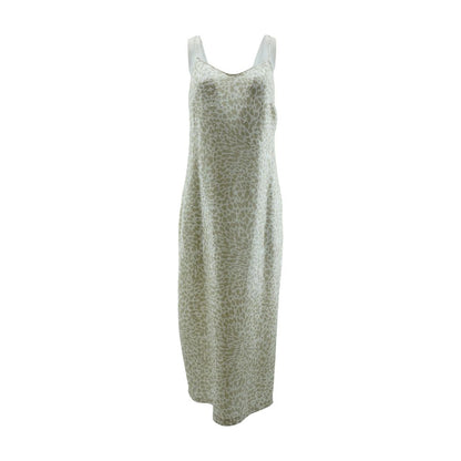 Beige Animal Print Maxi Dress