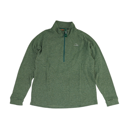 Green Solid 1/4 Zip Pullover