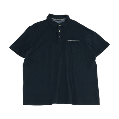 Navy Solid Short Sleeve Polo