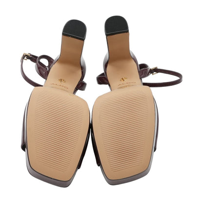 Burgundy Platform Sandals