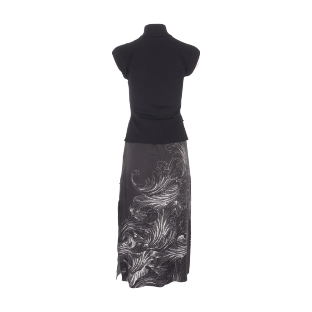 Black Print Midi Dress