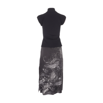 Black Print Midi Dress