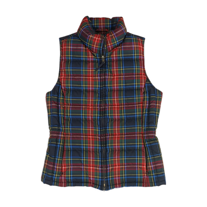 Navy Plaid Casual Vest