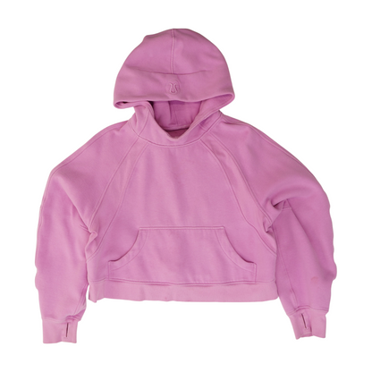 Pink Solid Hoodie Pullover