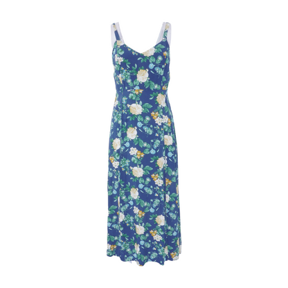Blue Floral Midi Dress