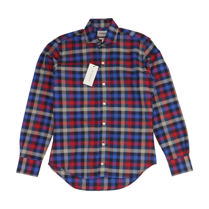 Multi Check Long Sleeve Button Down