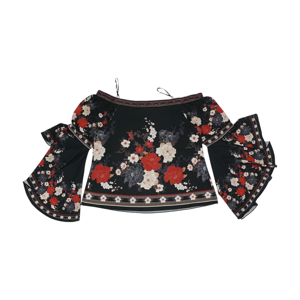 Black Plus Floral Blouse