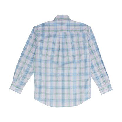 Purple Plaid Long Sleeve Button Down