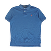 Blue Solid Short Sleeve Polo