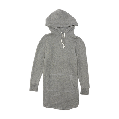 Gray Solid Hoodie Pullover