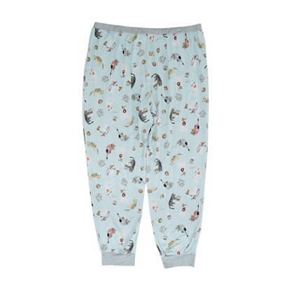 Blue Graphic Pajama Bottom