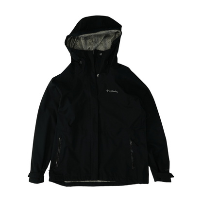 Black Solid Rain Jacket