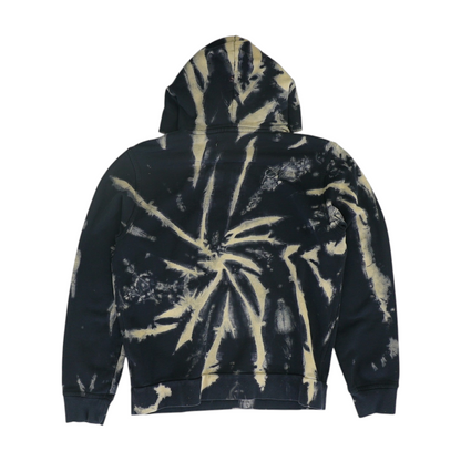 Black Tie-Dye Hoodie Pullover