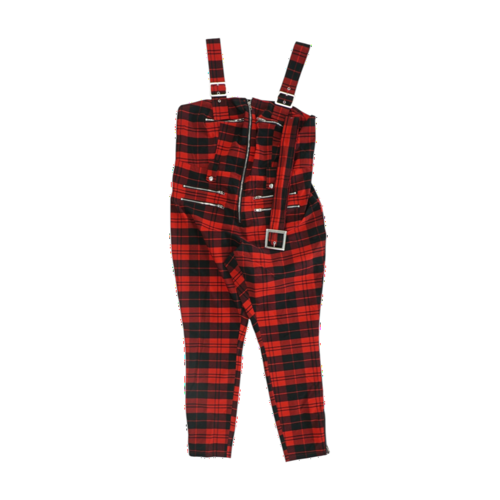 Red Plaid Jumpsuit