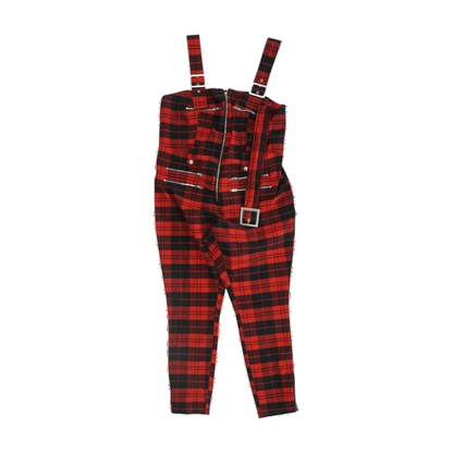Red Plaid Jumpsuit