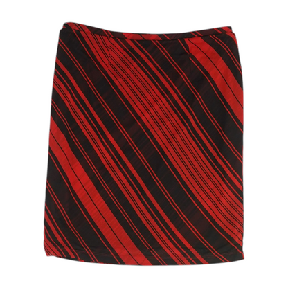 Red Striped Mini Skirt