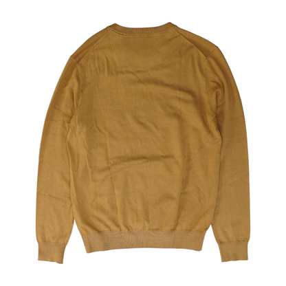 Brown Solid Pullover Sweater