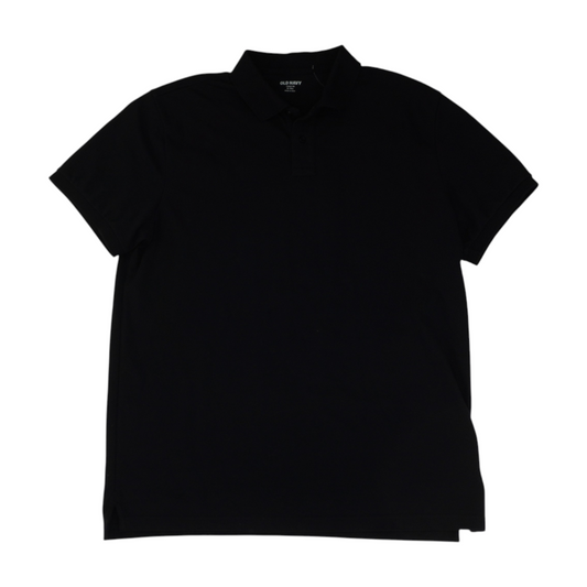 Black Tall Solid Short Sleeve Polo