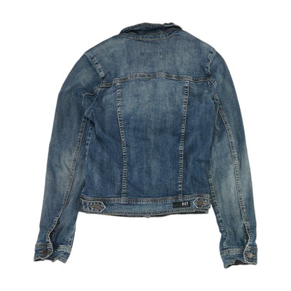 Blue Solid Denim Jacket
