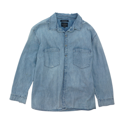 Blue Plus Size Button Down