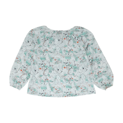 White Floral Blouse