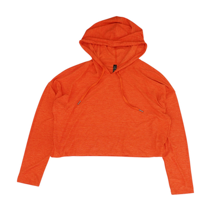 Orange Solid Hoodie Pullover