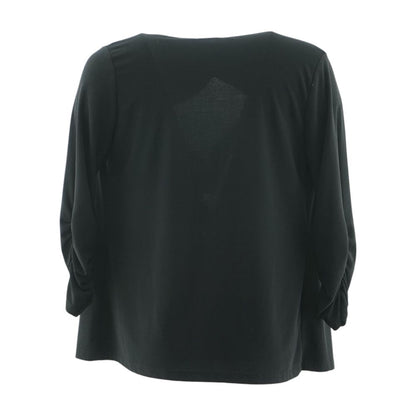 Black Solid Cardigan Sweater
