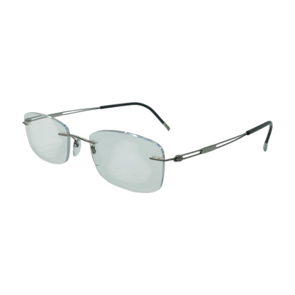 Silver Rectangle Prescription Eyewear