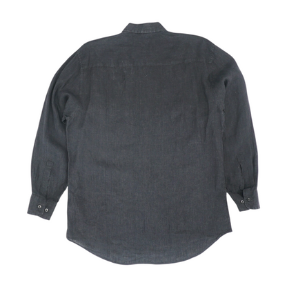 Charcoal Solid Long Sleeve Button Down